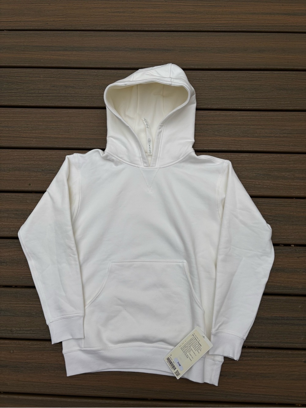 Lululemon All Yours Hoodie Premium Fleece White Sweatshirt Womens 6 NWT